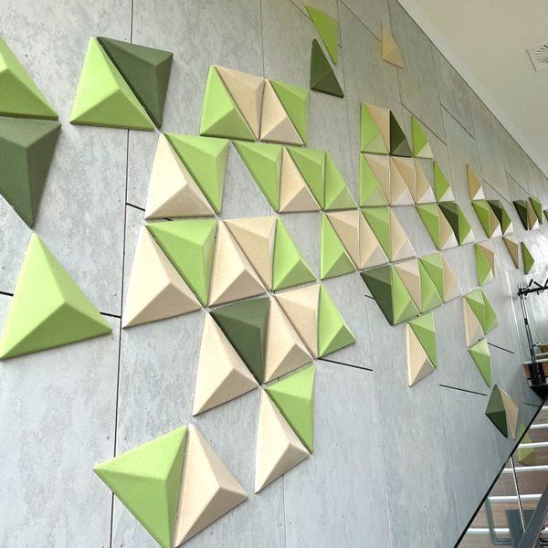 3D Acoustic Wall Tiles in Auditorium Hall of Macarthur Anglican School Sydney.