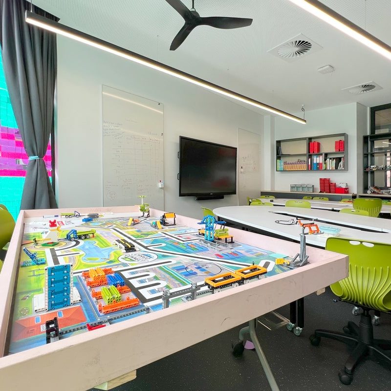 Whiteboard Wall Lining in Robotic Classroom in Macarthur Anglican School Sydney.