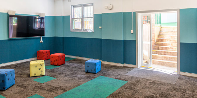 Acoustic Pinboard Wall Lining in School Classroom