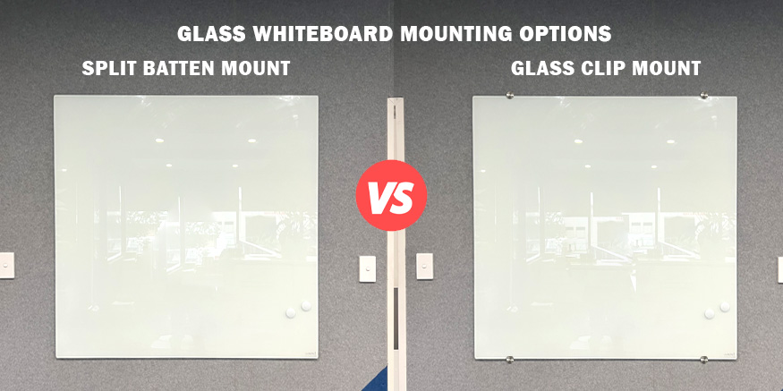 glass whiteboard mounting options
